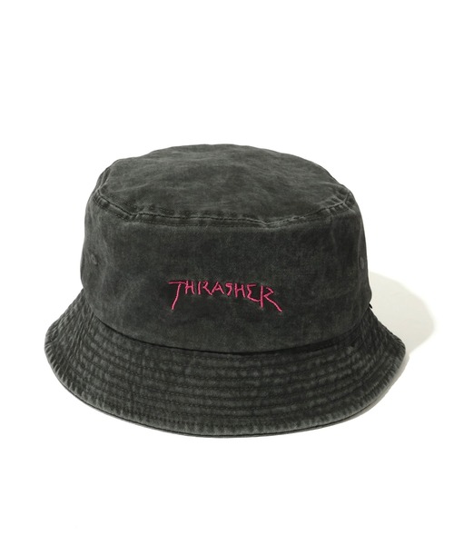 THRASHER(スラッシャー)の「【THRASHER/スラッシャー】手書きロゴ刺繍 ヴィンテージライク バケットハット(ハット・メンズ・ブラック系その他2/ブラック系その他/ブラック系その他3・FREE)」の5枚目の写真