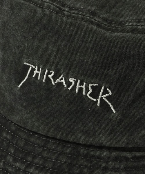 THRASHER(スラッシャー)の「【THRASHER/スラッシャー】手書きロゴ刺繍 ヴィンテージライク バケットハット(ハット・メンズ・ブラック系その他2/ブラック系その他/ブラック系その他3・FREE)」の15枚目の写真