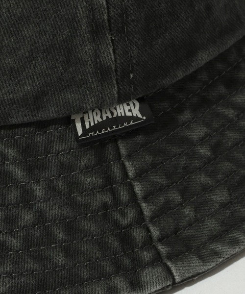 THRASHER(スラッシャー)の「【THRASHER/スラッシャー】手書きロゴ刺繍 ヴィンテージライク バケットハット(ハット・メンズ・ブラック系その他2/ブラック系その他/ブラック系その他3・FREE)」の16枚目の写真