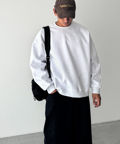 CANAL JEAN（キャナルジーン）の「choice_cnl　ベーシックオーバースウェット（スウェット・レディース・グレー/杢グレー/ブラック・ONE SIZE）」の4枚目の写真