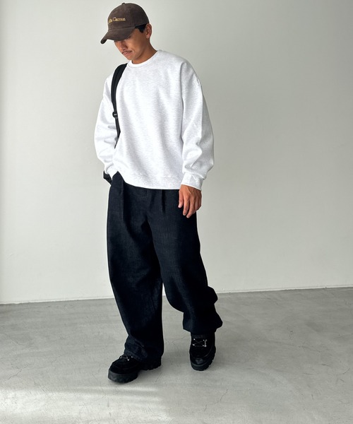 CANAL JEAN（キャナルジーン）の「choice_cnl　ベーシックオーバースウェット（スウェット・レディース・グレー/杢グレー/ブラック・ONE SIZE）」の5枚目の写真