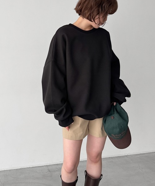 CANAL JEAN（キャナルジーン）の「choice_cnl　ベーシックオーバースウェット（スウェット・レディース・グレー/杢グレー/ブラック・ONE SIZE）」の11枚目の写真