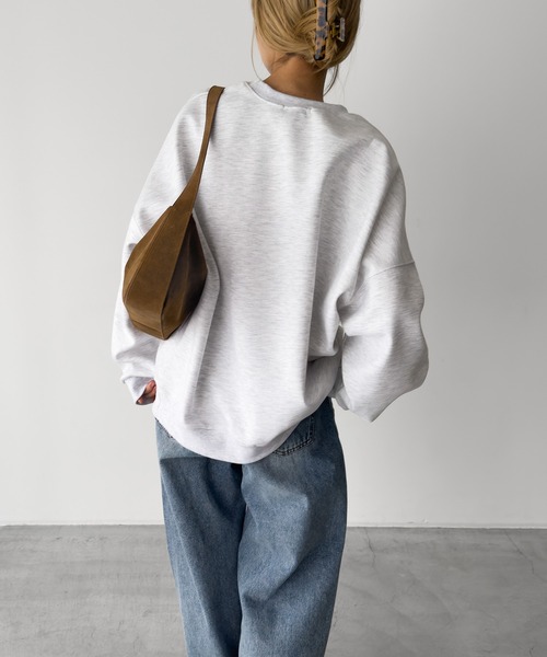 CANAL JEAN（キャナルジーン）の「choice_cnl　ベーシックオーバースウェット（スウェット・レディース・グレー/杢グレー/ブラック・ONE SIZE）」の9枚目の写真