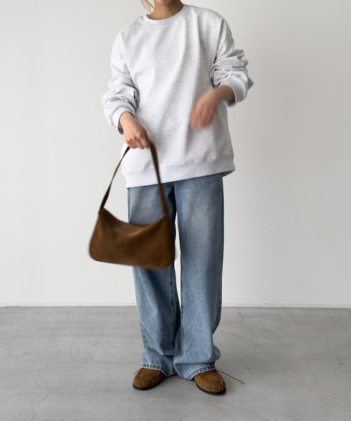 CANAL JEAN（キャナルジーン）の「choice_cnl　ベーシックオーバースウェット（スウェット・レディース・グレー/杢グレー/ブラック・ONE SIZE）」の10枚目の写真