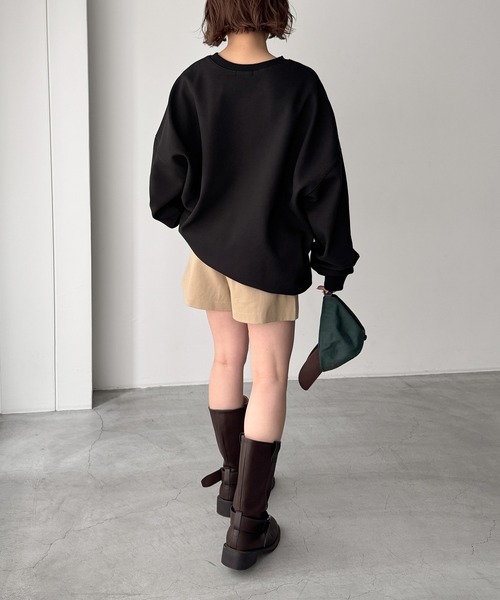 CANAL JEAN（キャナルジーン）の「choice_cnl　ベーシックオーバースウェット（スウェット・レディース・グレー/杢グレー/ブラック・ONE SIZE）」の12枚目の写真