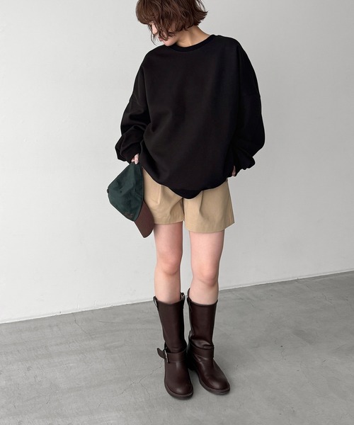 CANAL JEAN（キャナルジーン）の「choice_cnl　ベーシックオーバースウェット（スウェット・レディース・グレー/杢グレー/ブラック・ONE SIZE）」の13枚目の写真