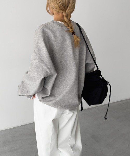 CANAL JEAN（キャナルジーン）の「choice_cnl　ベーシックオーバースウェット（スウェット・レディース・グレー/杢グレー/ブラック・ONE SIZE）」の15枚目の写真
