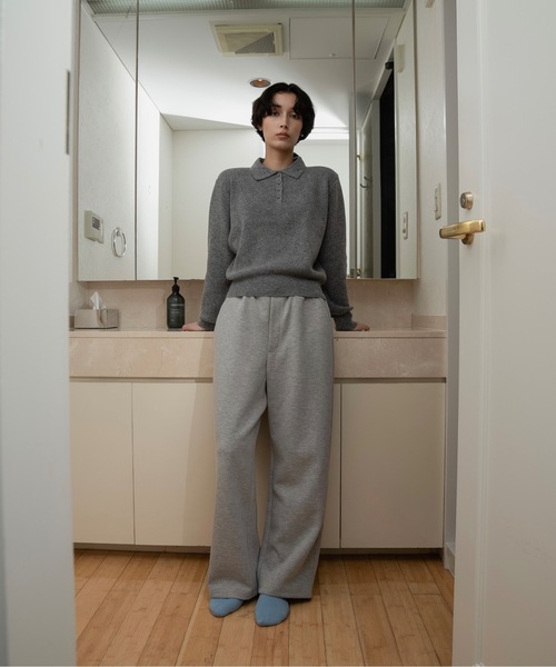 lawgy(ラウジー)の「lawgy original logo embroidery sweat pants / ラウジーオリジナルロゴエンブロイダリースウェットパンツ(スウェットパンツ・レディース・ヘザーグレー/アイボリー/ブラウン・FREE)」の6枚目の写真
