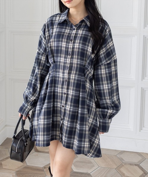 yilon チェックミニワンピース イロン ワンショルダーチェックミニopワンピース YILON - メルカリ