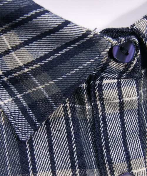 clear（クリア）の「チェックシャツミニワンピース［大人 カジュアル 着回し力抜群］≪AW新作≫（ワンピース・レディース・ブラウン/ネイビー・F）」の15枚目の写真