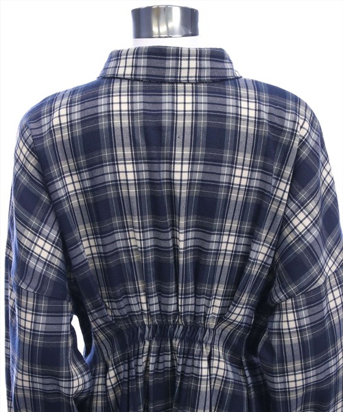 clear（クリア）の「チェックシャツミニワンピース［大人 カジュアル 着回し力抜群］≪AW新作≫（ワンピース・レディース・ブラウン/ネイビー・F）」の10枚目の写真