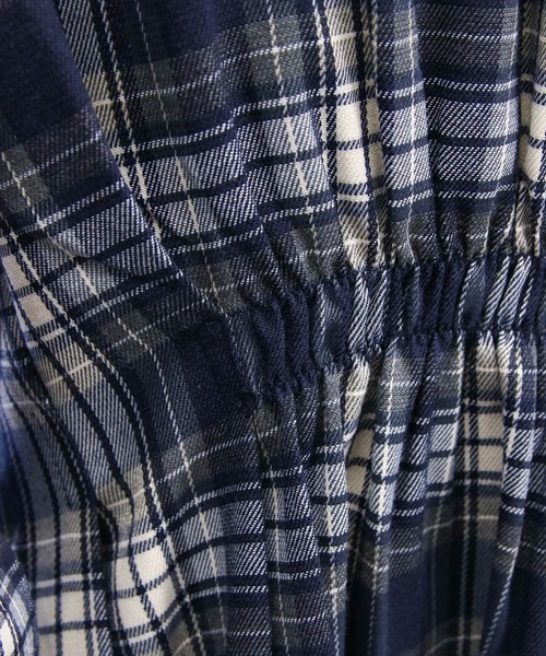 clear（クリア）の「チェックシャツミニワンピース［大人 カジュアル 着回し力抜群］≪AW新作≫（ワンピース・レディース・ブラウン/ネイビー・F）」の11枚目の写真