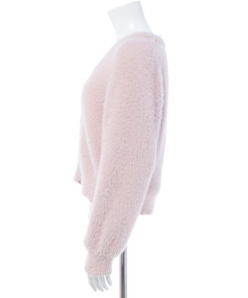 INGNI(イング)の「レース付フェザーニットカーディガン(カーディガン/ボレロ・レディース・アイボリー/ブラウン/ライトグレー/ピンク・M)」の8枚目の写真