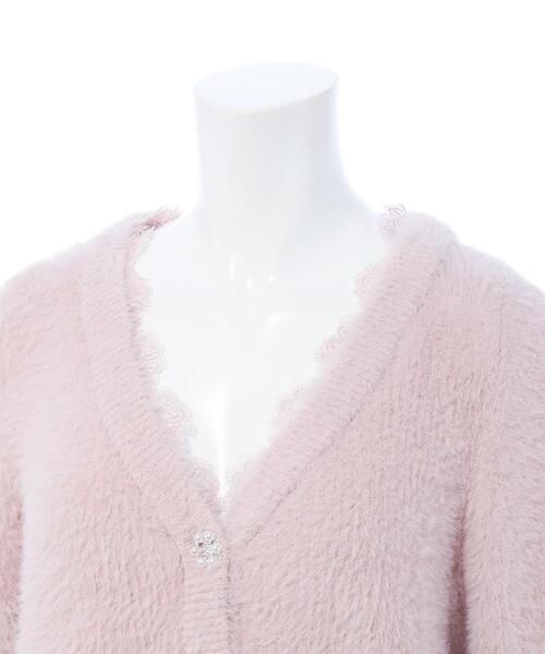 INGNI(イング)の「レース付フェザーニットカーディガン(カーディガン/ボレロ・レディース・アイボリー/ブラウン/ライトグレー/ピンク・M)」の15枚目の写真