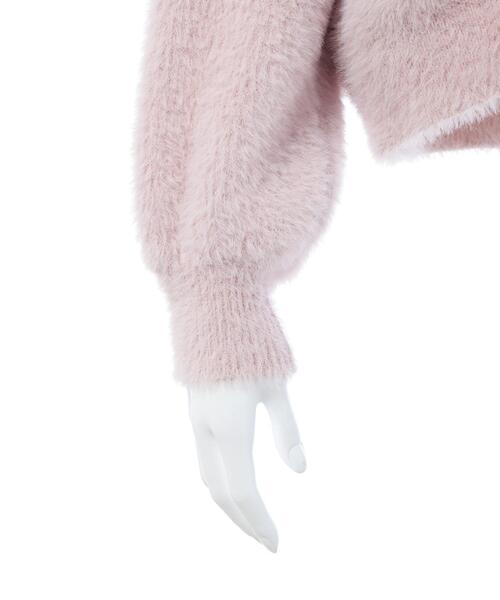 INGNI(イング)の「レース付フェザーニットカーディガン(カーディガン/ボレロ・レディース・アイボリー/ブラウン/ライトグレー/ピンク・M)」の14枚目の写真