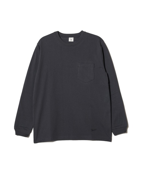 NUMBER (N)INE(ナンバーナイン)の「【NUMBER(N)INE】LONGSLEEVE POCKET Tee / ナンバーナイン 裾ロゴ 長袖 ポケット Tシャツ(Tシャツ/カットソー・メンズ・ホワイト/チャコールグレー/ブラック・M/L/XL)」の3枚目の写真