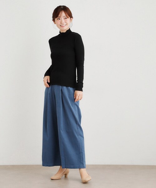 LAURA ASHLEY(ローラアシュレイ)の「【定番人気アイテム!裏起毛】メロウエラスティックタートルプルオーバー(Tシャツ/カットソー・レディース・ブラック/オフホワイト/ナチュラル・38/40)」の10枚目の写真