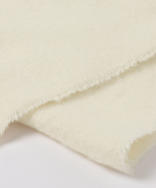 Andemiu（アンデミュウ）の「ブランケットマフラー571428（ストール/ショール・レディース・スミクロ/チェック/アイボリー・FREE）」の11枚目の写真