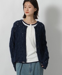 LAKOLE | 7ゲージモール柄編みカーディガン / 596294(カーディガン/ボレロ)
