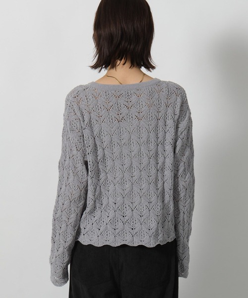 wjk ケーブル編みカーディガン グレー wjk ケーブル編みカーディガン グレー