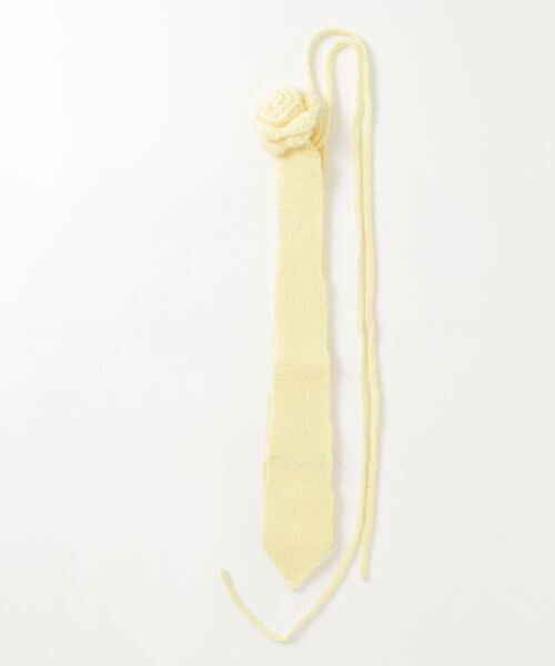 MAISON SPECIAL（メゾンスペシャル）の「Flower Knit Tie / フラワーニットタイ（ネクタイ・レディース・イエロー/ブルー/グレー・FREE）」の8枚目の写真