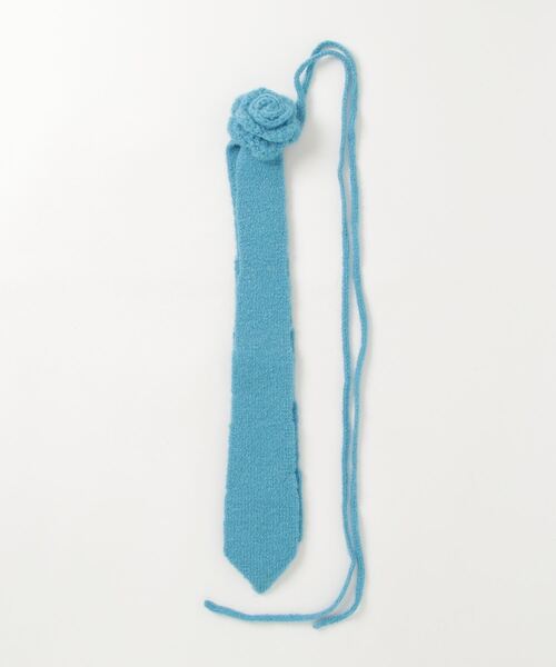 MAISON SPECIAL（メゾンスペシャル）の「Flower Knit Tie / フラワーニットタイ（ネクタイ・レディース・イエロー/ブルー/グレー・FREE）」の10枚目の写真