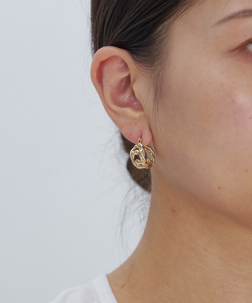 GALLARDAGALANTE（ガリャルダガランテ）の「チェーンフープピアス（ピアス（両耳用）・レディース・シルバー/ゴールド・FREE）」の2枚目の写真