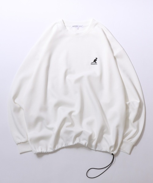 KANGOL(カンゴール)の「KANGOL/カンゴール 別注 ポンチ オーバーサイズ ワンポイント刺繍 ドローコード トレーナー スウェット レディース メンズ(スウェット・メンズ・ブラック/チャコール/ホワイト/ライトグレー・M/L/XL)」の20枚目の写真