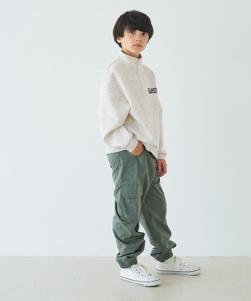 coca（coca）（コカ）の「【WEB限定セール】キッズ　ソフトスウェットハーフジップトップス（スウェット・キッズ・ブラック/ライトグレー・120/130/140/150）」の6枚目の写真