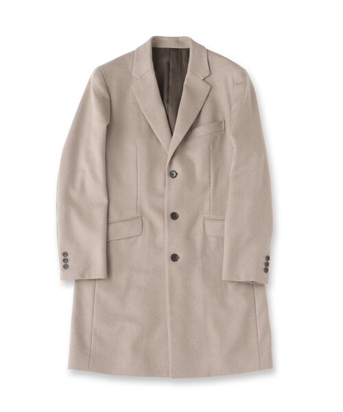 TAKEO KIKUCHI（タケオキクチ）の「カシミヤブレンド ビーバー調チェスターコート（チェスターコート・メンズ・ベージュ系その他/ブラック系・04/03/02/01）」の6枚目の写真