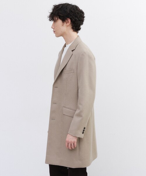 TAKEO KIKUCHI（タケオキクチ）の「カシミヤブレンド ビーバー調チェスターコート（チェスターコート・メンズ・ベージュ系その他/ブラック系・04/03/02/01）」の20枚目の写真