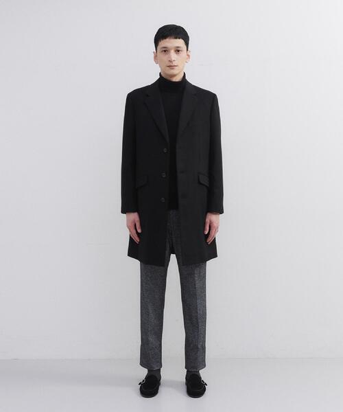 TAKEO KIKUCHI（タケオキクチ）の「カシミヤブレンド ビーバー調チェスターコート（チェスターコート・メンズ・ベージュ系その他/ブラック系・04/03/02/01）」の13枚目の写真