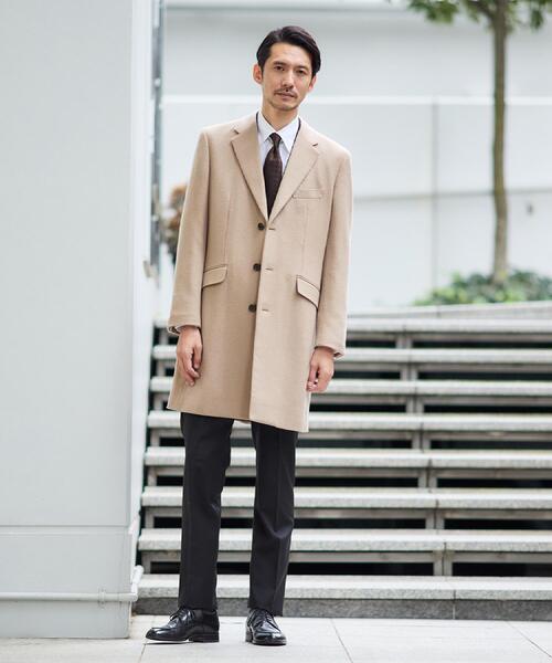 TAKEO KIKUCHI（タケオキクチ）の「カシミヤブレンド ビーバー調チェスターコート（チェスターコート・メンズ・ベージュ系その他/ブラック系・04/03/02/01）」の8枚目の写真