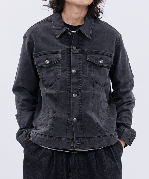HANES（ヘインズ）の「【3】〔Hanes/ヘインズ〕3rdタイプ ストレッチ デニムジャケット（デニムジャケット・メンズ・ブルー/サックスブルー/スミクロ/ネイビー・MEDIUM/LARGE/X-LARGE）」の9枚目の写真