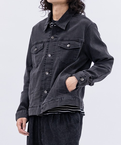 HANES（ヘインズ）の「【3】〔Hanes/ヘインズ〕3rdタイプ ストレッチ デニムジャケット（デニムジャケット・メンズ・ブルー/サックスブルー/スミクロ/ネイビー・MEDIUM/LARGE/X-LARGE）」の10枚目の写真