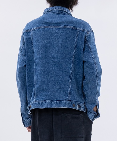 HANES（ヘインズ）の「【3】〔Hanes/ヘインズ〕3rdタイプ ストレッチ デニムジャケット（デニムジャケット・メンズ・ブルー/サックスブルー/スミクロ/ネイビー・MEDIUM/LARGE/X-LARGE）」の5枚目の写真