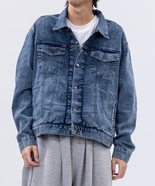 HANES（ヘインズ）の「【3】〔Hanes/ヘインズ〕3rdタイプ ストレッチ デニムジャケット（デニムジャケット・メンズ・ブルー/サックスブルー/スミクロ/ネイビー・MEDIUM/LARGE/X-LARGE）」の21枚目の写真