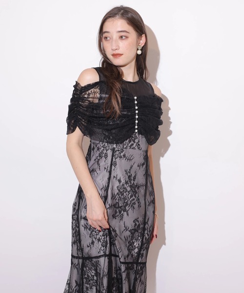 オフショルレースマーメイドワンピース（ワンピース）｜Rirandture（リ