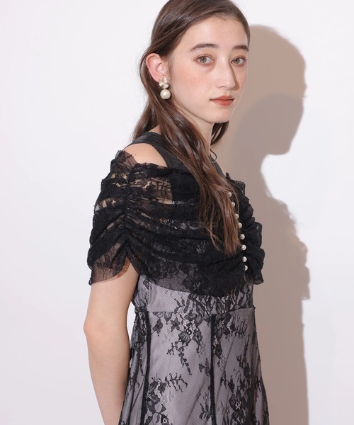 Rirandture（リランドチュール）の「オフショルレースマーメイドワンピース（ワンピース・レディース・ブラック/ピンクベージュ/チャコールグレー・0/1/2）」の5枚目の写真