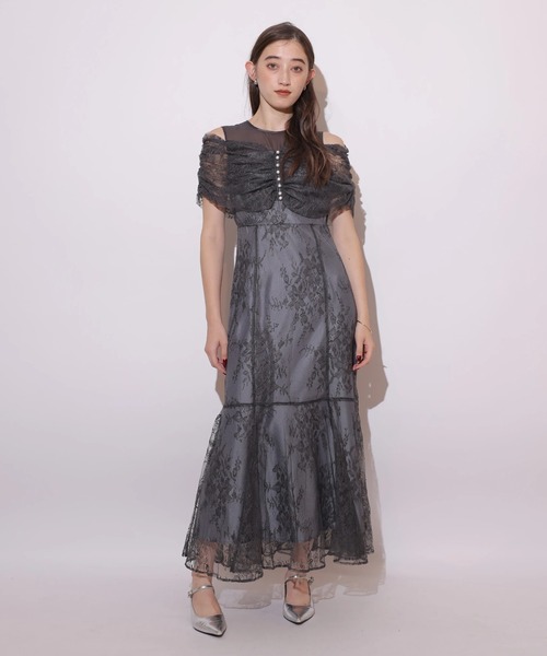 Rirandture（リランドチュール）の「オフショルレースマーメイドワンピース（ワンピース・レディース・ブラック/ピンクベージュ/チャコールグレー・0/1/2）」の18枚目の写真
