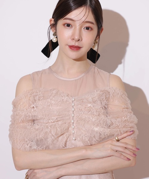 オフショルレースマーメイドワンピース（ワンピース）｜Rirandture（リ