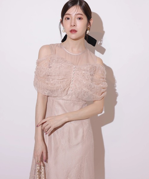 オフショルレースマーメイドワンピース（ワンピース）｜Rirandture（リ