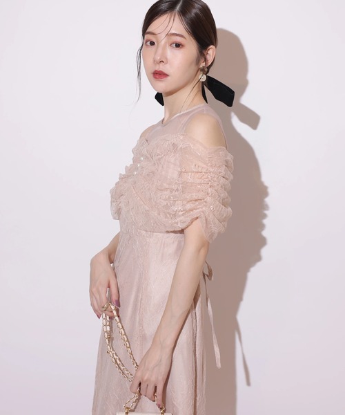 オフショルレースマーメイドワンピース（ワンピース）｜Rirandture（リ