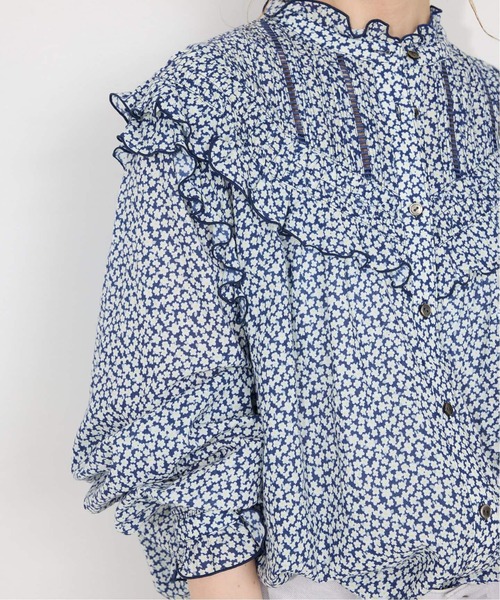 WEB限定/追加3》フリルピンタックブラウス（シャツ/ブラウス）｜SLOBE