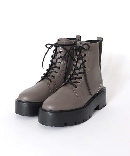 Chiaki Katagiri(チアキカタギリ)の「ボリュームソールレースアップショートブーツ【CHIAKI KATAGIRI】(ブーツ・レディース・グレー・37)」の5枚目の写真