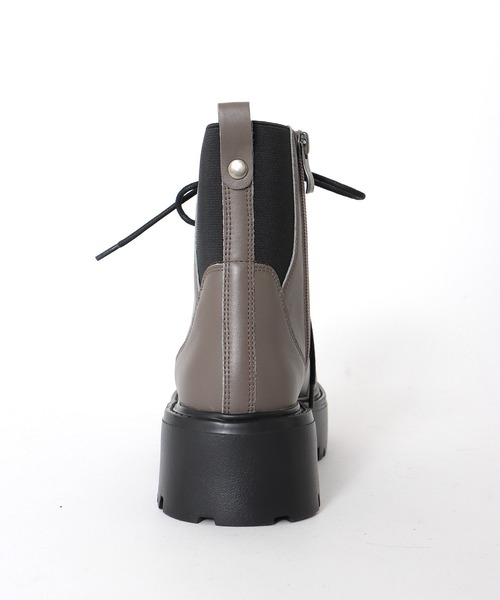 Chiaki Katagiri(チアキカタギリ)の「ボリュームソールレースアップショートブーツ【CHIAKI KATAGIRI】(ブーツ・レディース・グレー・37)」の7枚目の写真