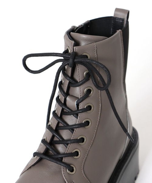 Chiaki Katagiri(チアキカタギリ)の「ボリュームソールレースアップショートブーツ【CHIAKI KATAGIRI】(ブーツ・レディース・グレー・37)」の10枚目の写真