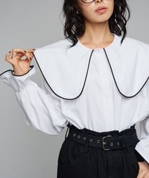 Narcissus | ビッグカラーラインブラウス/丸襟/フェミニン(シャツ/ブラウス)