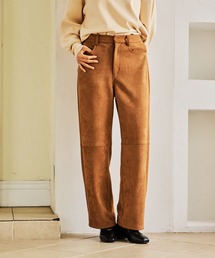 mysty woman | フェイクレザーニーキリカエパンツ　600491(スラックス)