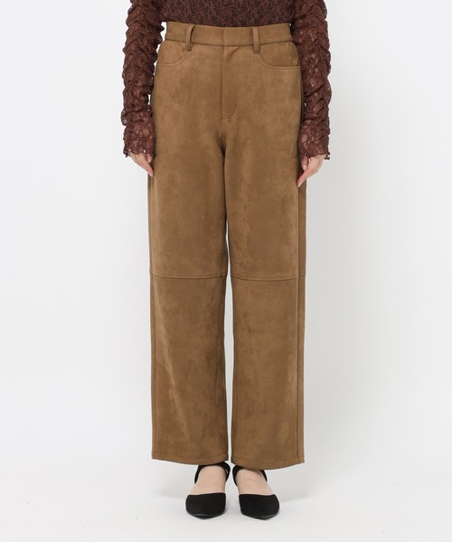 mysty woman（ミスティウーマン）の「フェイクレザーニーキリカエパンツ　600491（スラックス・レディース・ブラック系その他/ブラウン系その他・MEDIUM/SMALL）」の7枚目の写真